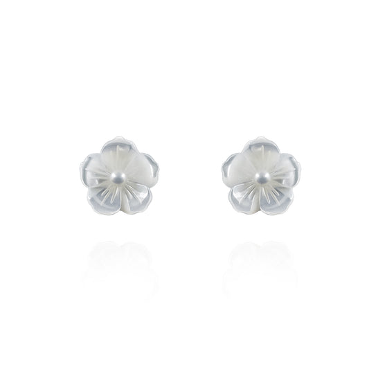 Kamboja Mother of Pearl Stud Earrings