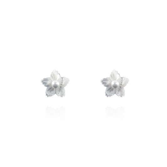 Melati Mother of Pearl Stud Earrings