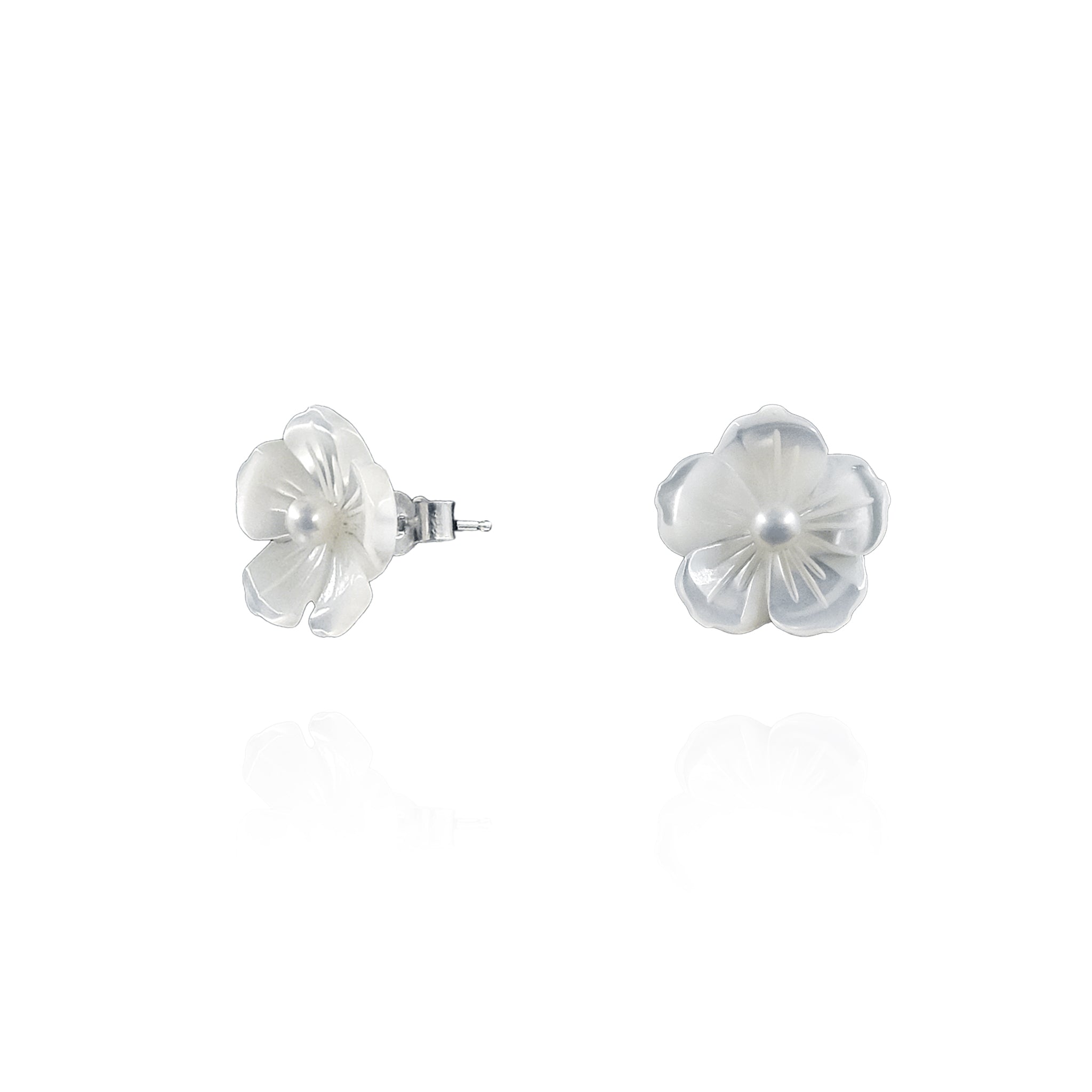 Kamboja Mother of Pearl Stud Earrings