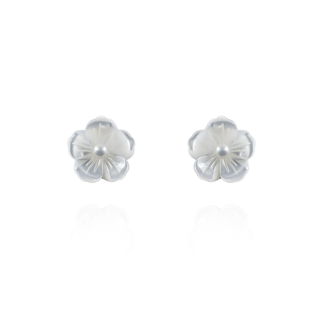 Kamboja Mother of Pearl Stud Earrings