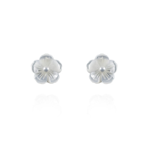 Kamboja Mother of Pearl Stud Earrings