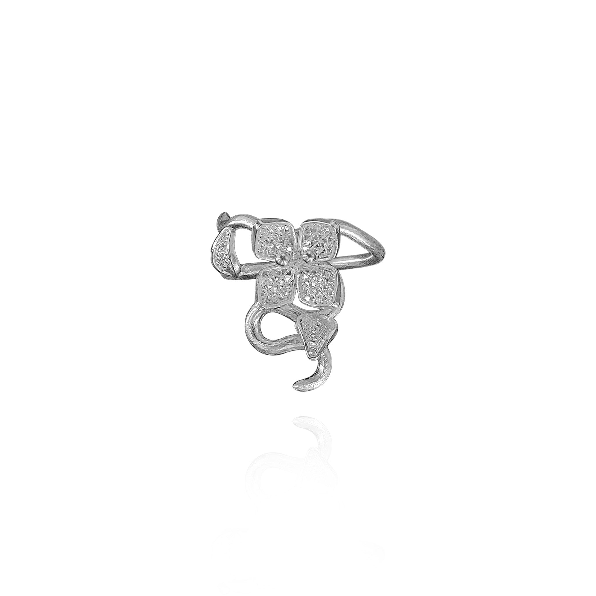 Ixora Filigree Branch Ring in Sterling Silver