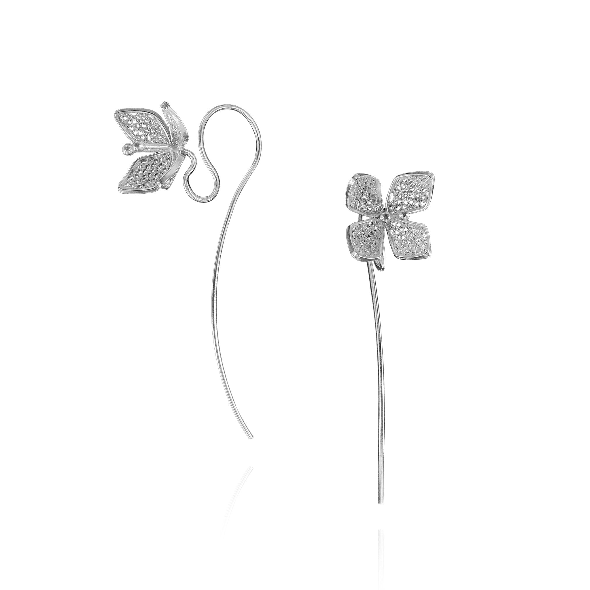 Ixora Filigree Ear Wire in Sterling Silver