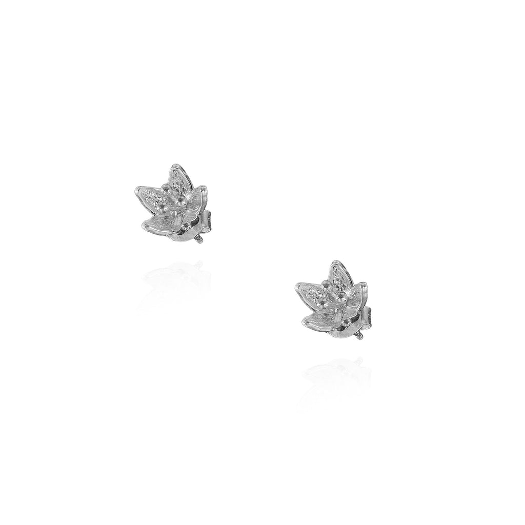 Jasminum Filigree Ear Studs in Sterling Silver