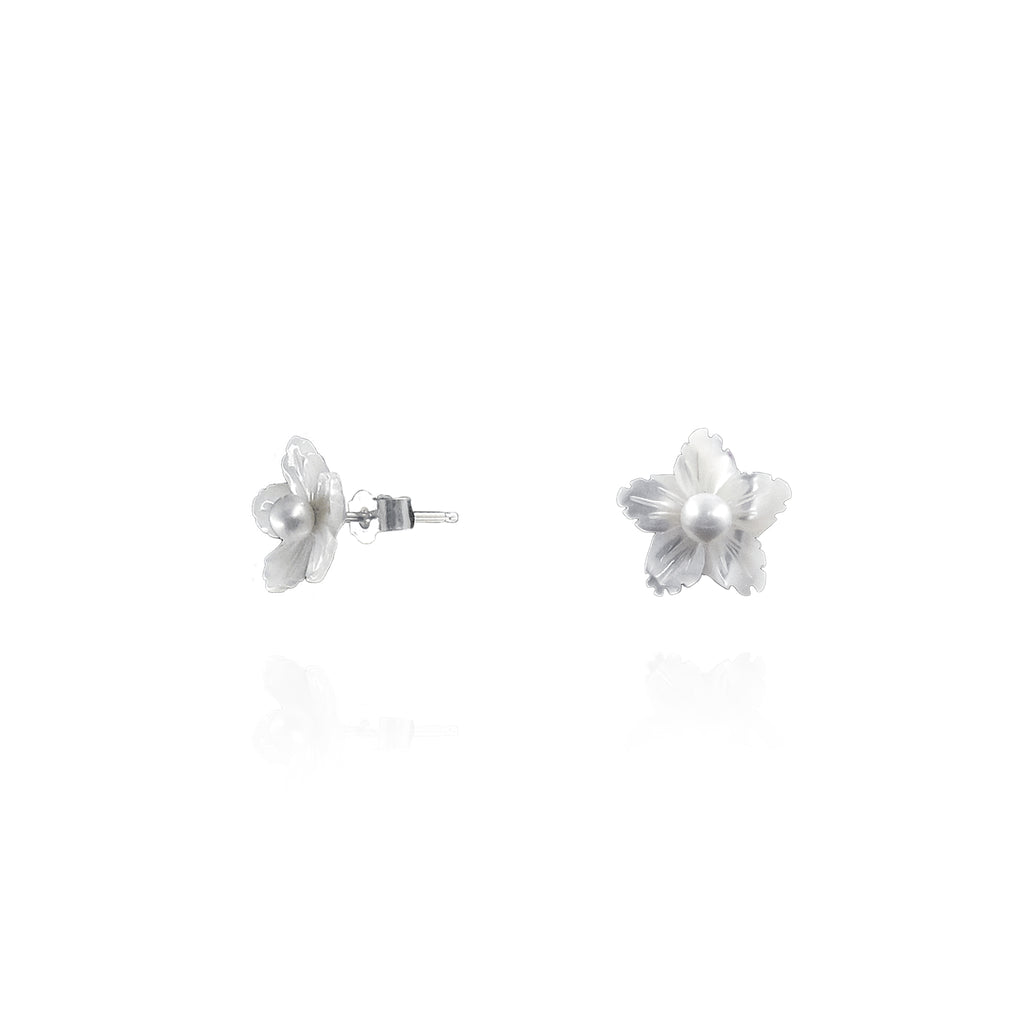 Melati Mother of Pearl Stud Earrings
