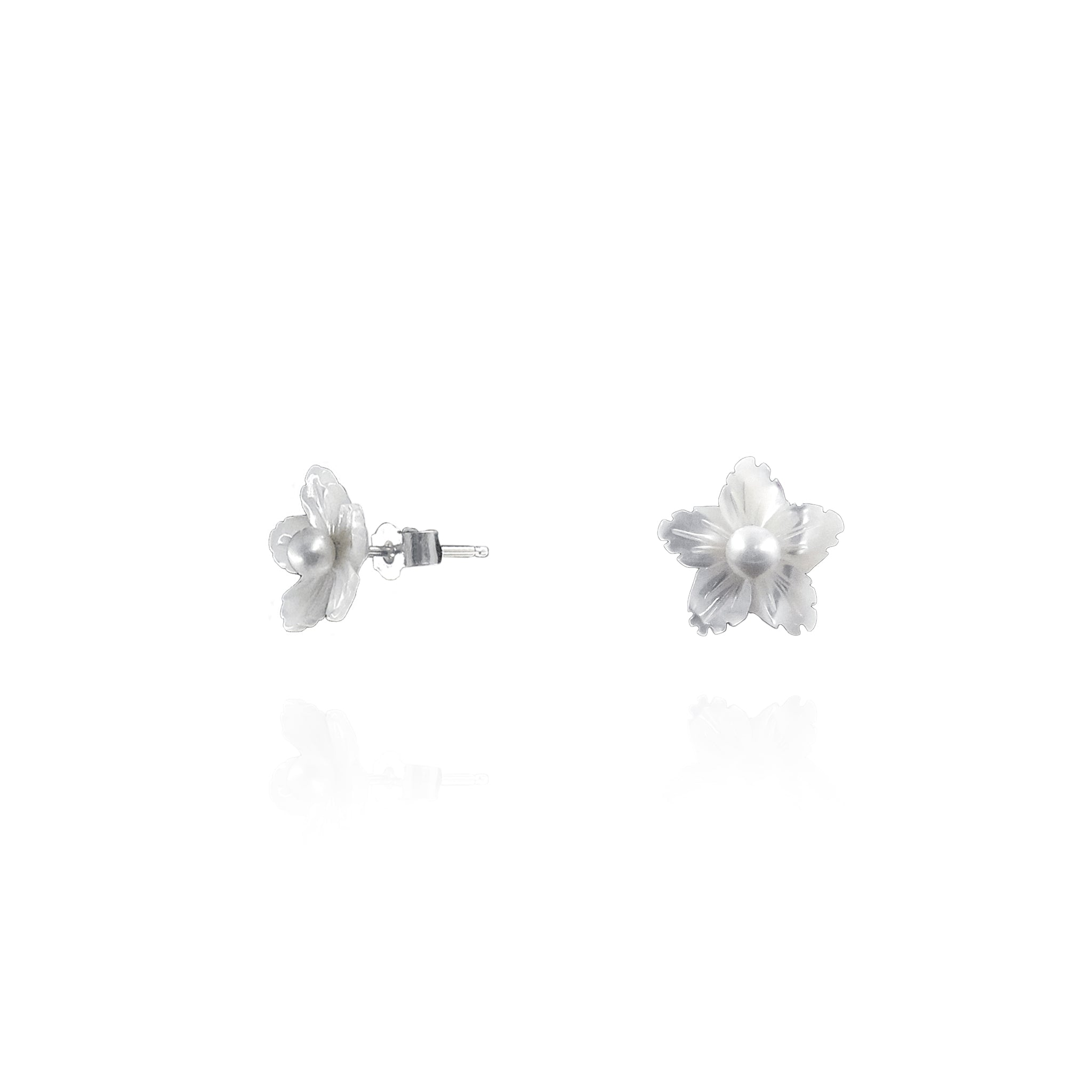Melati Mother of Pearl Stud Earrings