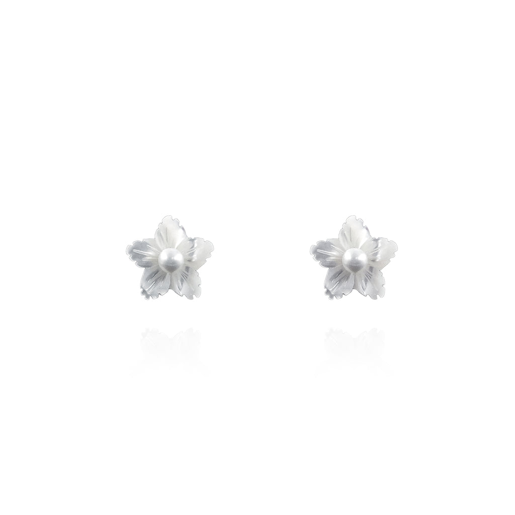 Melati Mother of Pearl Stud Earrings