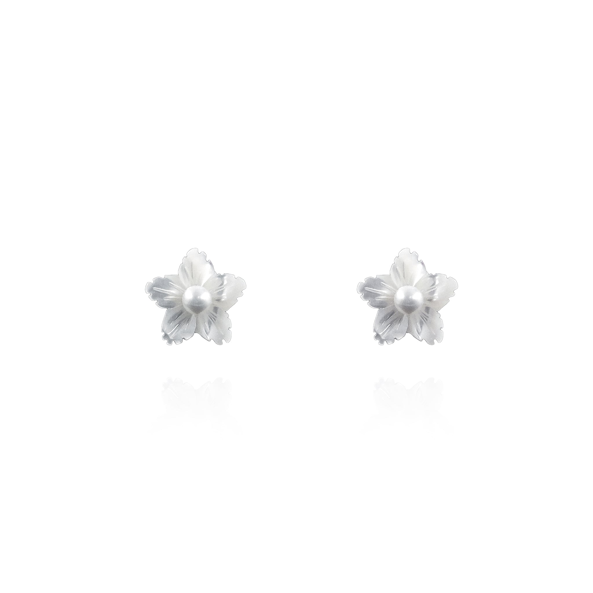 Melati Mother of Pearl Stud Earrings