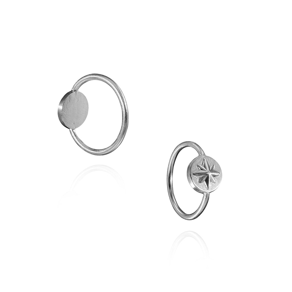 Polaris Reverse Signet Ring in Sterling Silver
