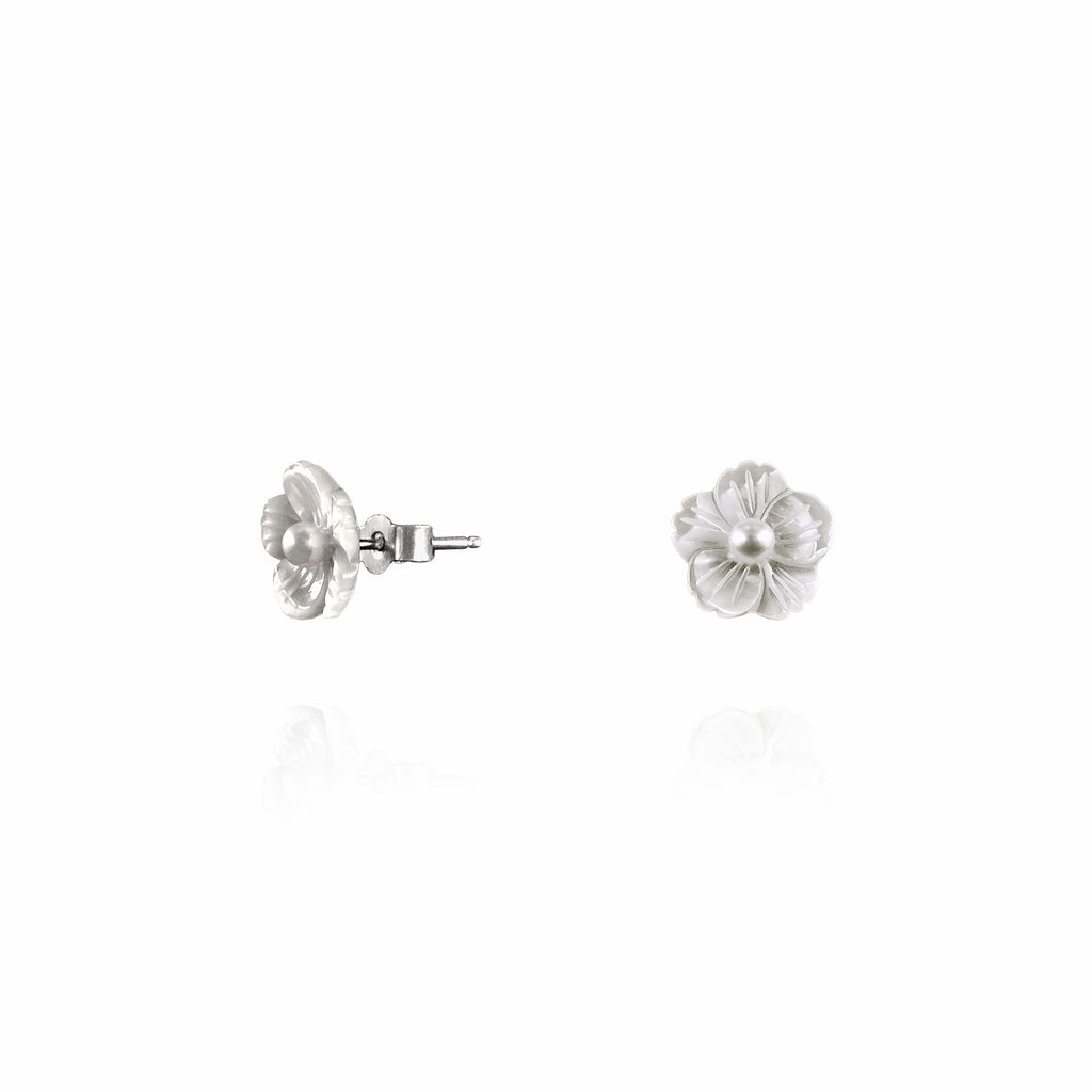 Sakura Mother of Pearl Stud Earrings