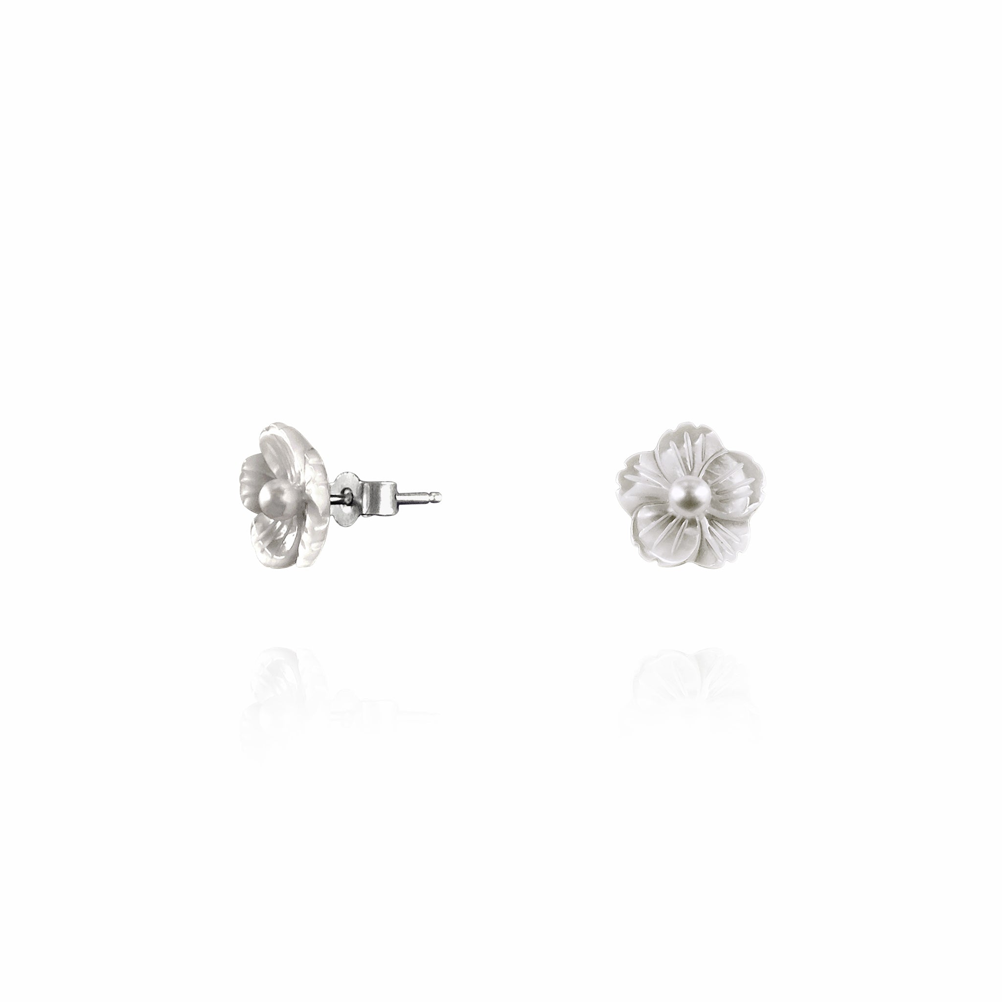 Sakura Mother of Pearl Stud Earrings