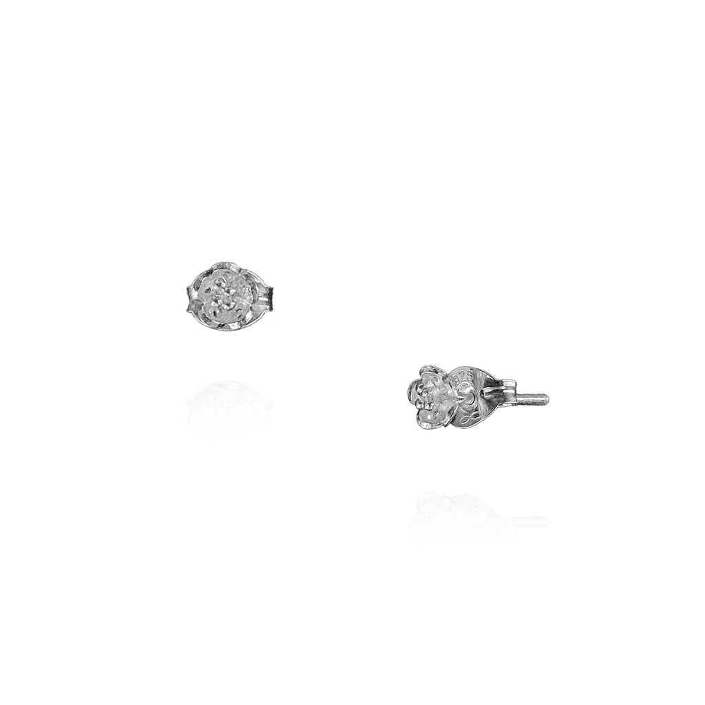 Sambucus Filigree Micro Ear Studs in Sterling Silver