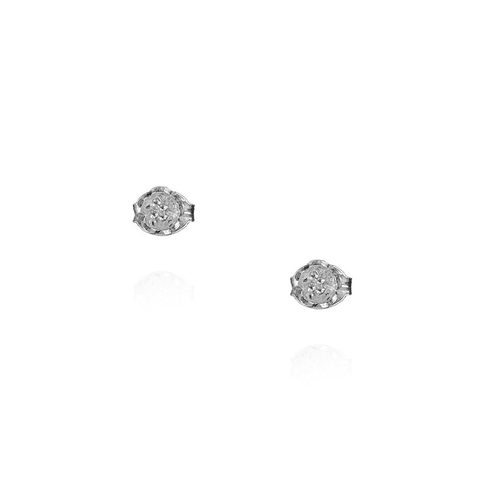 Sambucus Filigree Micro Ear Studs in Sterling Silver