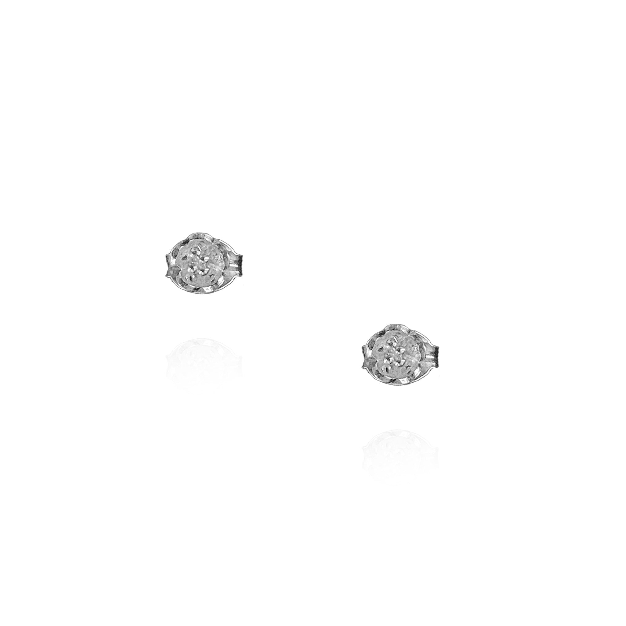 Sambucus Filigree Micro Ear Studs in Sterling Silver