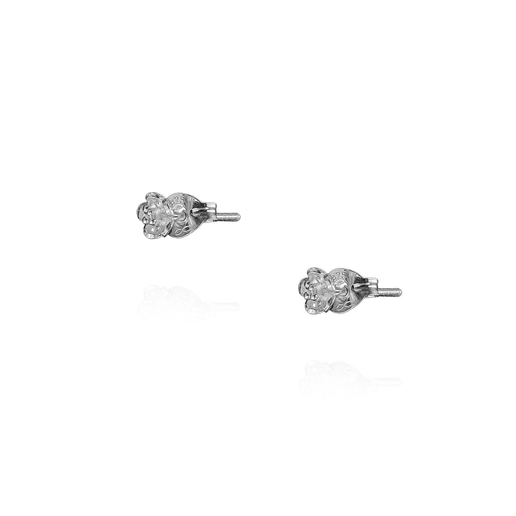Sambucus Filigree Micro Ear Studs in Sterling Silver