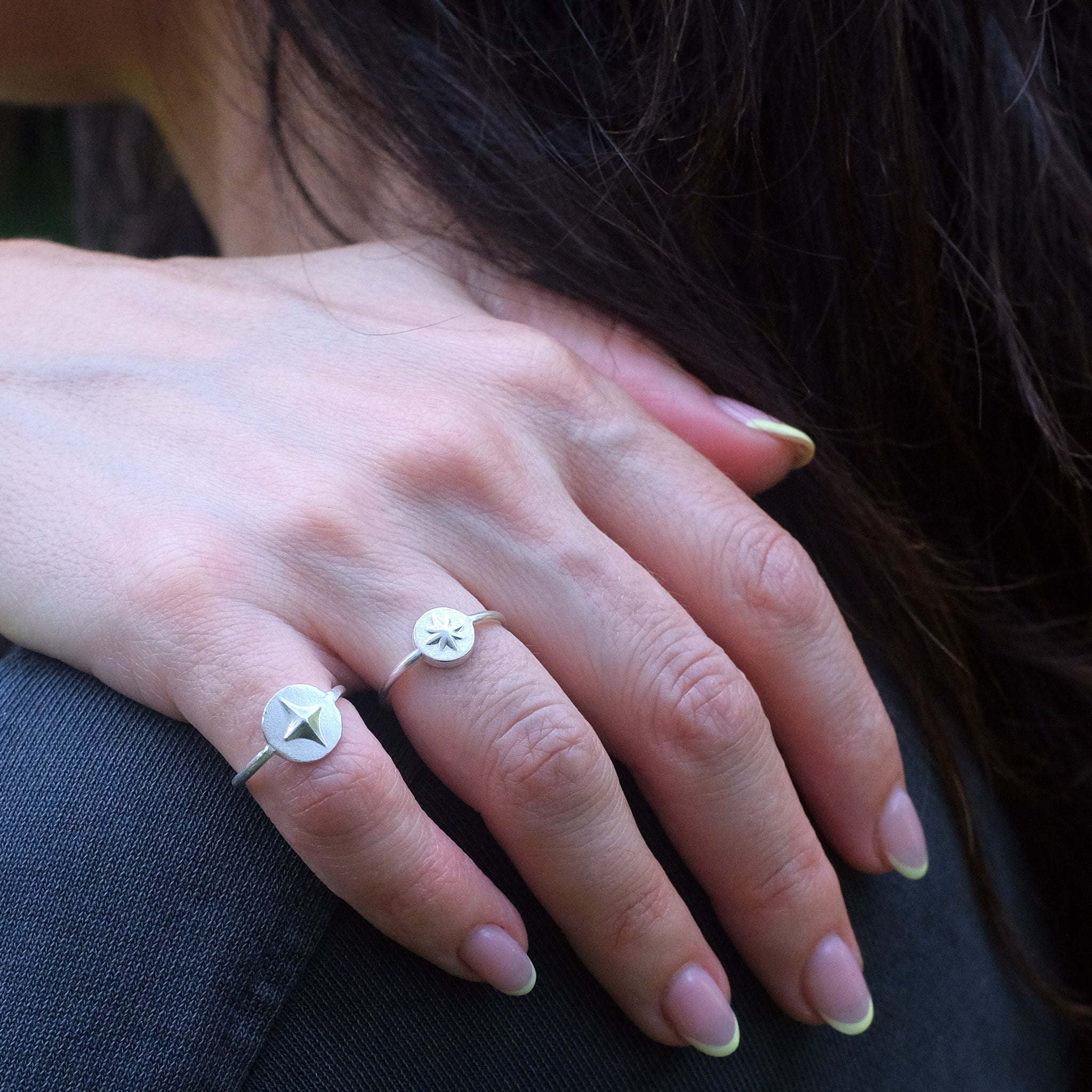 Sirius Reverse Signet Ring in Sterling Silver