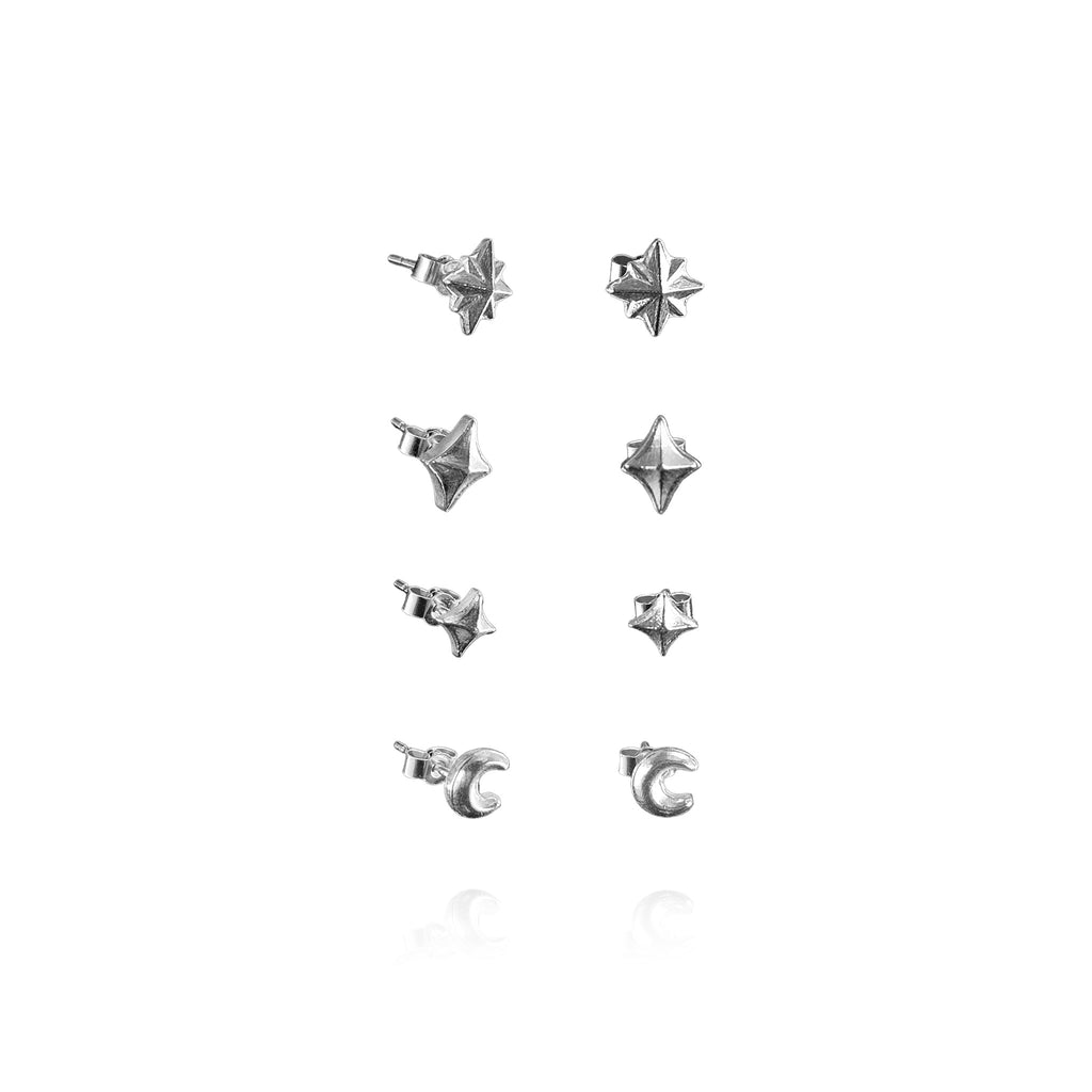 Constellation Ear Studs (Single or Pair) in Sterling Silver