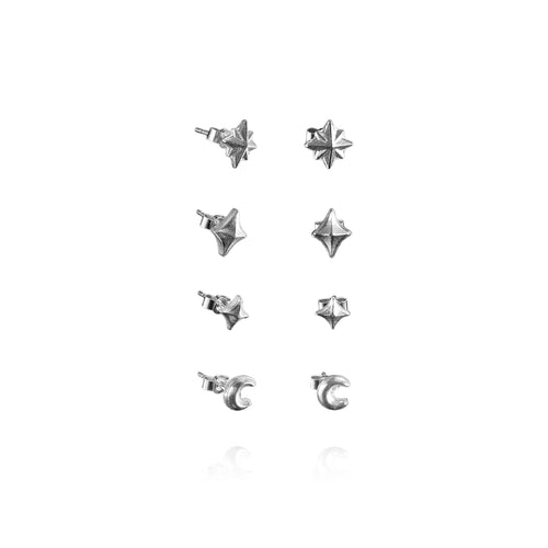 Constellation Ear Studs (Single or Pair) in Sterling Silver